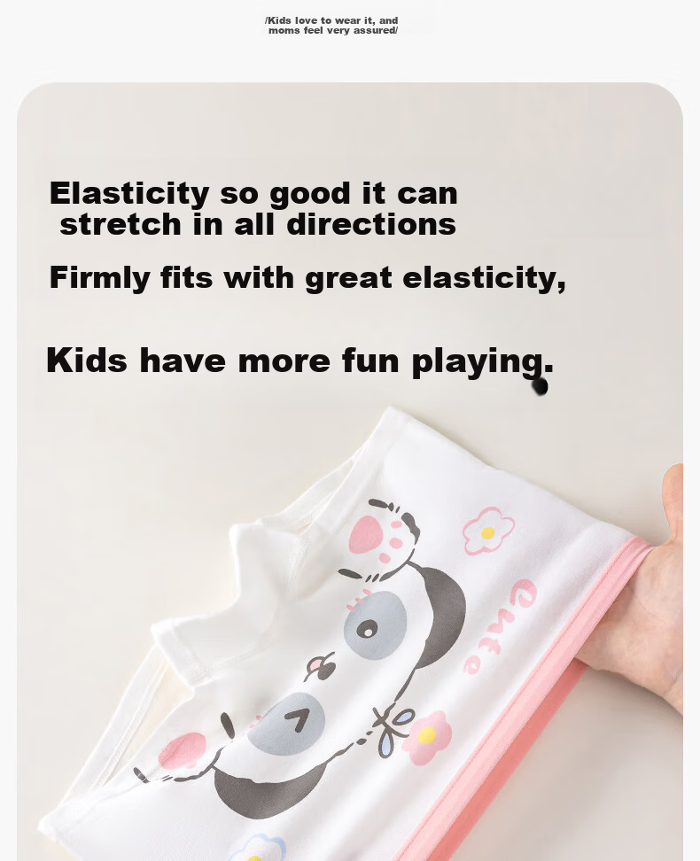 Hodo Kids Girls' Cotton Antibacterial Boxer Briefs Developmental Stage Pink Cute Panda 160 9