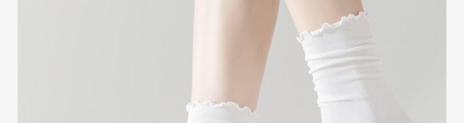 Guxu Disposable Socks Summer Thin Ice Silk Socks Women Travel Daily Use Mid-Calf Cotton Socks Black and White 101