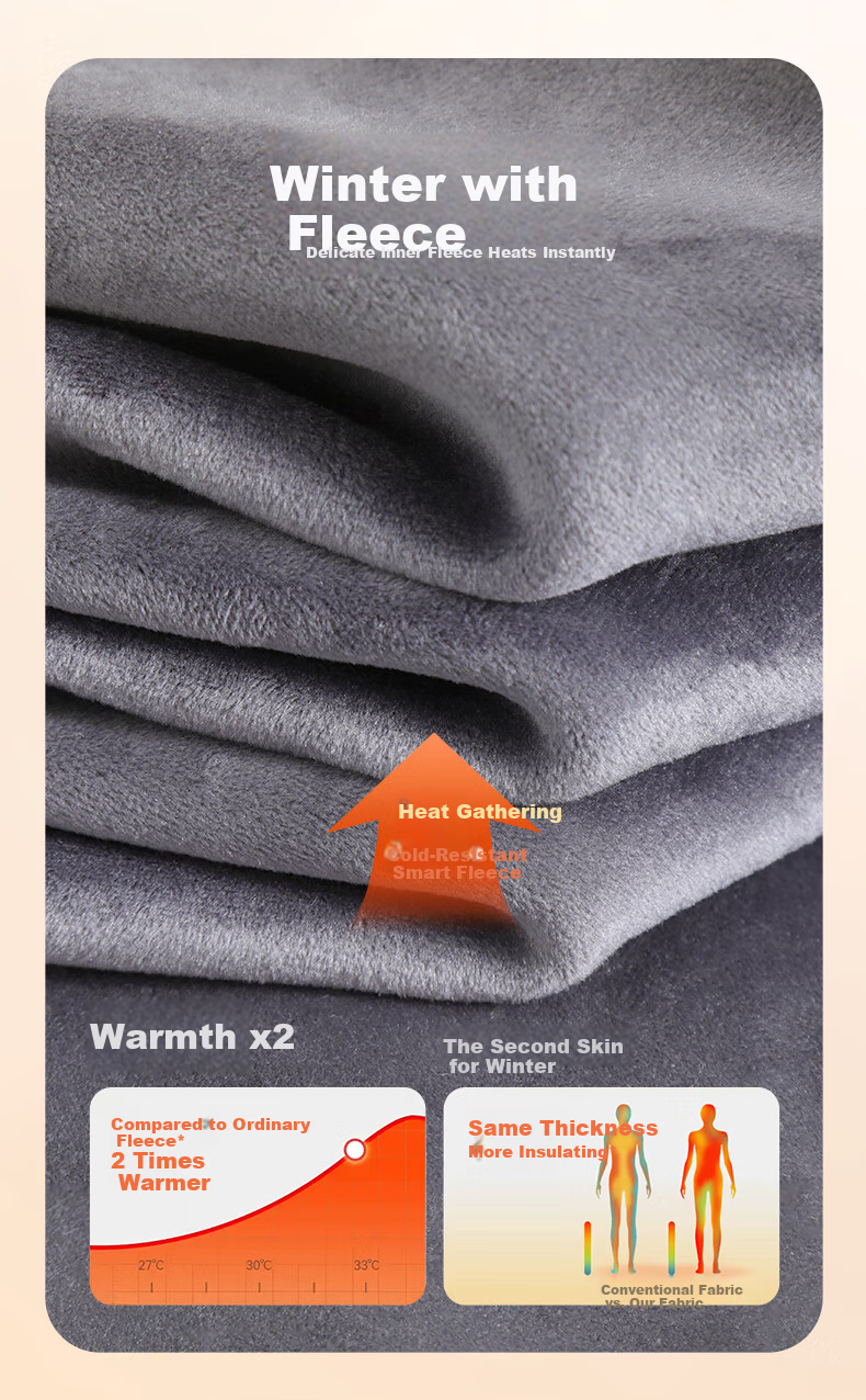 Jeanswest Men's American Style Fleece-Lined Thickened Hoodie Autumn Winter Loose Fit Large Size Warm Sweatshirt 8