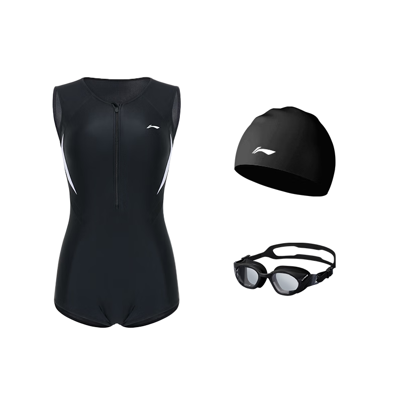 Li-Ning Swimsuit for Adult Women, High-End Feel, 2026 New Style, Hot Spring Bathing Suit, One-Piece Racing Swimwear, Adult Women's Swimsuit, Self-Operated