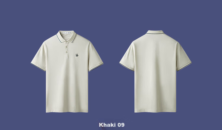 HLAHLA Men's Short Sleeve Polo Shirt Three-Body Collaboration Series Cool Quick-Dry Summer Short Sleeve 13