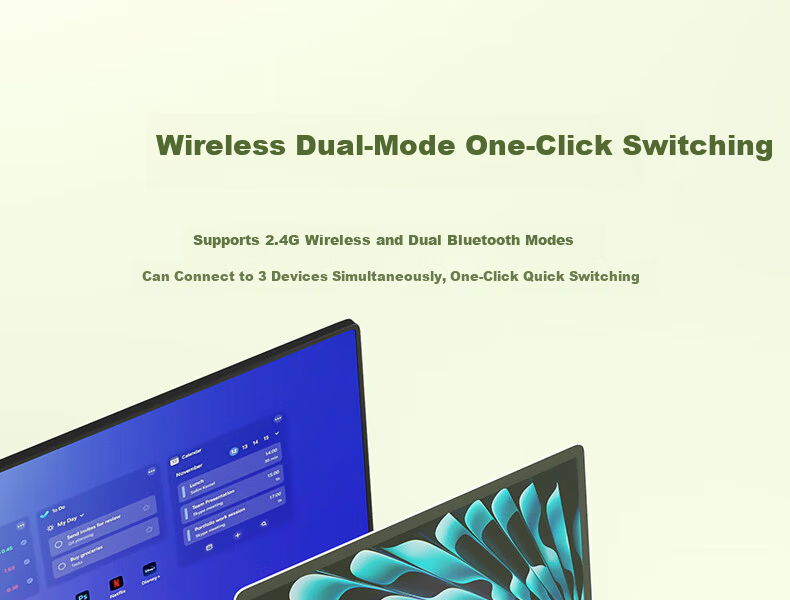 B.O.W Hangshi MD508L Transparent Backlit Wireless Bluetooth Dual-Mode Mouse Rechargeable Silent Ergonomic Universal Mouse for Laptop Home Office Titanium Silver 3