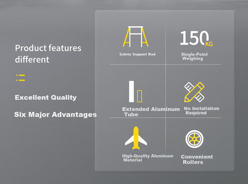 Midoli Telescopic Ladder Multi-Functional Household Folding Ladder Thickened Aluminum Alloy Adjustable Engineering Ladder Eight-Leg A-Frame Ladder 5.5m 3