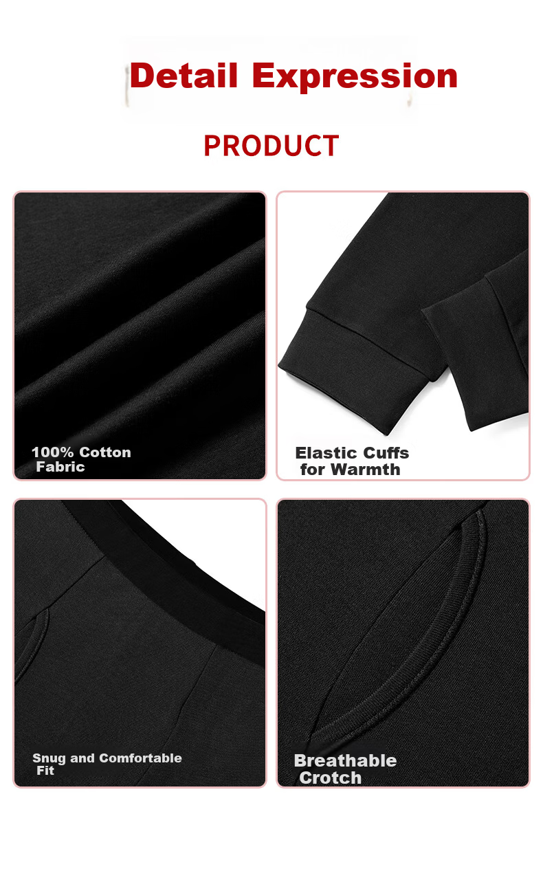 MiiOW A-Class Baby Cotton Men's Thermal Pants 100% Cotton Antibacterial Deodorant Mite-Resistant Warm Single Layer Pants 10