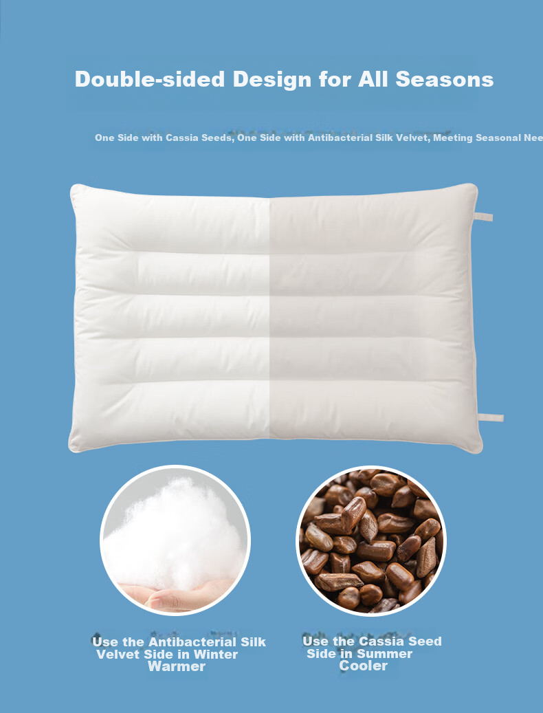 Beyond Kids Buckwheat Pillow for Children and Students, Cervical Pillow with Pure Buckwheat Hull, Single Herbal Pillow 40*60cm 6