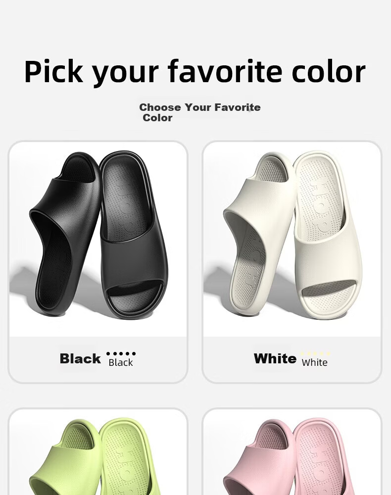 HIPANDA Non-Slip Soft Sole Slippers Durable Couple Home Bathroom Indoor Shower Slippers Dark Night Black Size 40-41 12