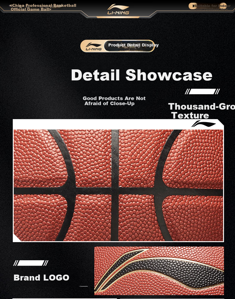 Li-Ning Basketball Adult Size 7 Junior High and Primary School Student Youth Exam Special Indoor Outdoor Non-Slip Training Size 7 Basketball 21