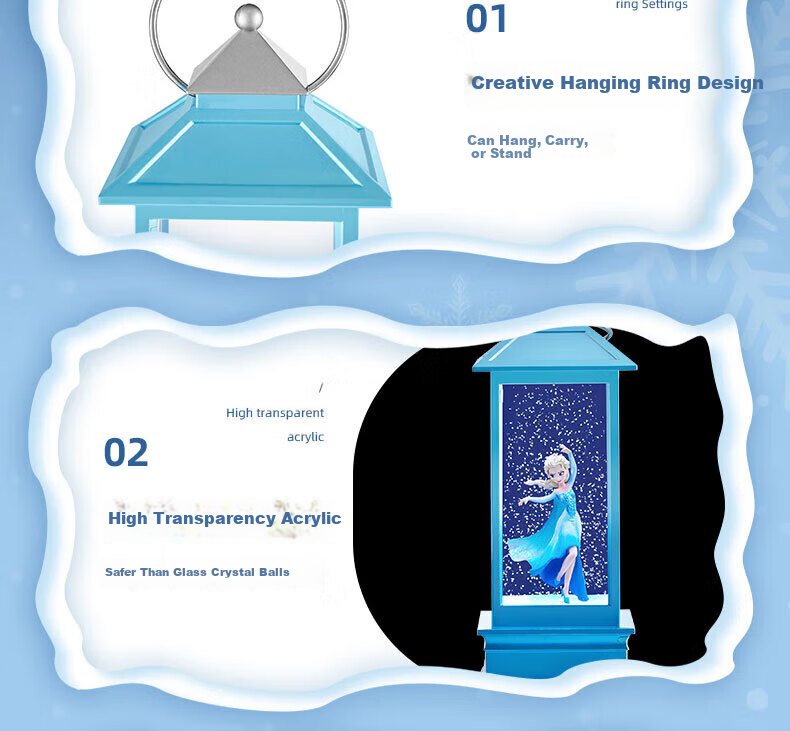Disney Frozen Elsa Princess Music Box Crystal Ball Wind Lamp Birthday Gift for 10-Year-Old Girls 19