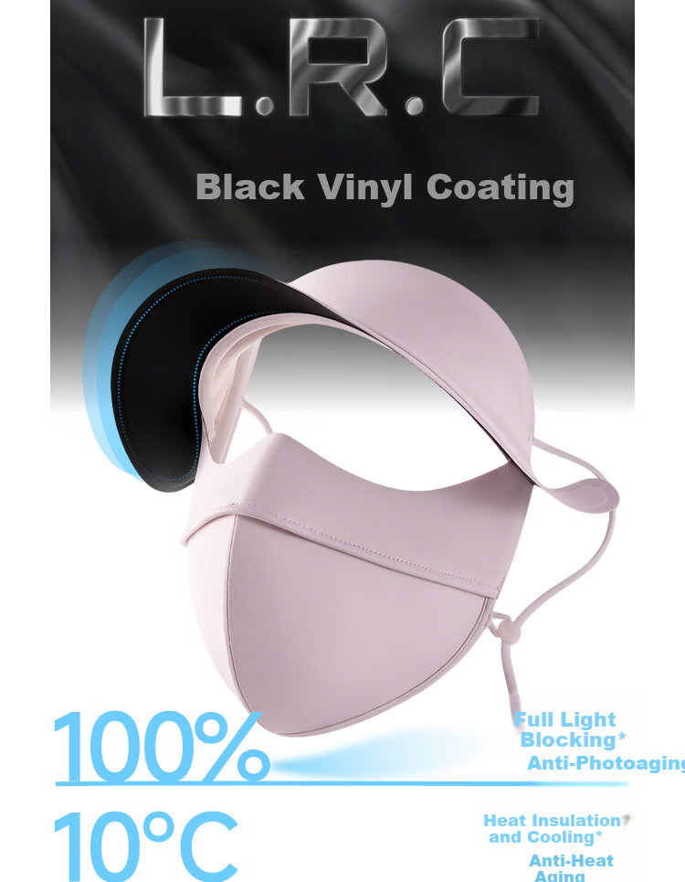 Beneunder Women's Full Face Sun Protection Swim Mask with Brim UV Protection Face Cover 9