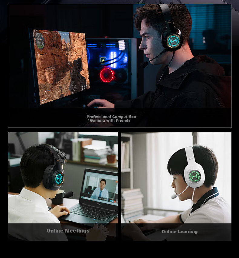 EDIFIER HECATE G2 HD Edition THX Spatial Audio Wired Gaming Headset Over-Ear Computer Headphones with Microphone for Online Classes Office Delta FPS PUBG White 23