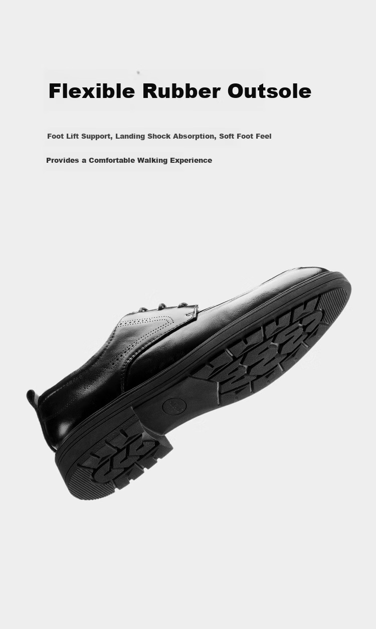 Aokang Men's Spring and Autumn Casual Leather Business Dress Shoes Comfortable Derby Wedding Groom Shoes MT 7