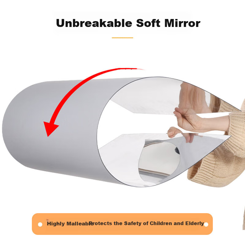 Anerya Soft Wall-Mounted Self-Adhesive Full-Length Acrylic Mirror Sticker Home HD Dressing Mirror Dormitory Try-On Mirror