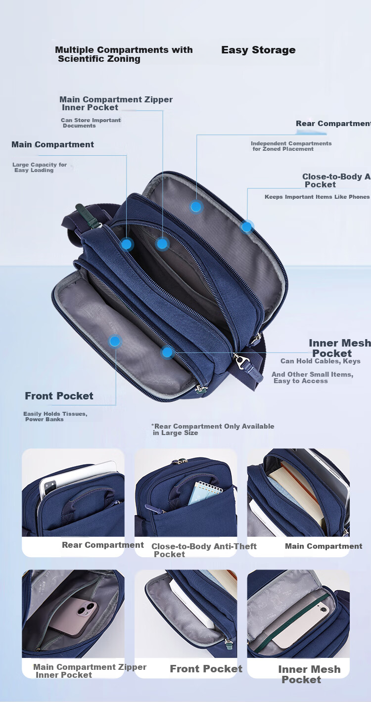 KALA·Y Casual Shoulder Bag, Crossbody Bag, Women's Travel Outdoor Bag CX4034 7