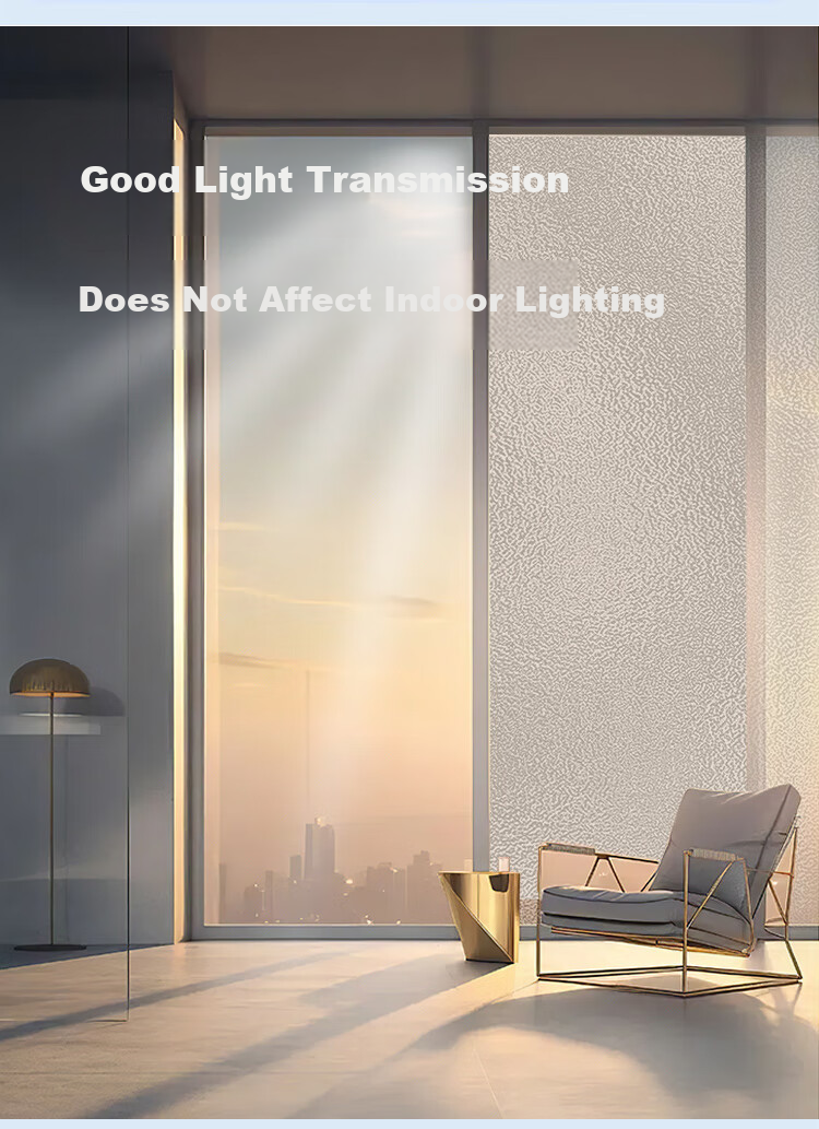 Jifudifu Anti-Static Frosted Glass Film 2m Kitchen and Bathroom Privacy Window Glass Door Sticker 6