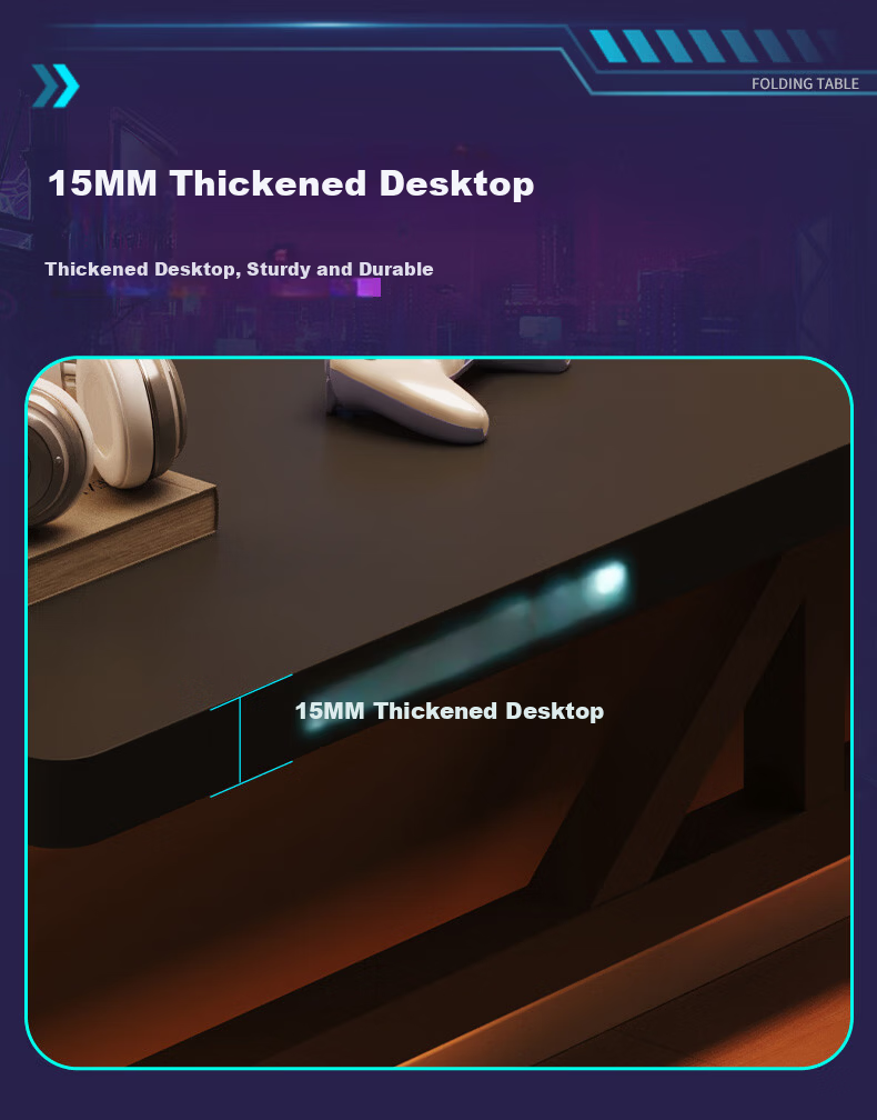 Yiman Computer Desk, Gaming Desk with Thickened Top, Office Study Writing Desk, Long Table for Two People, Home Use 3