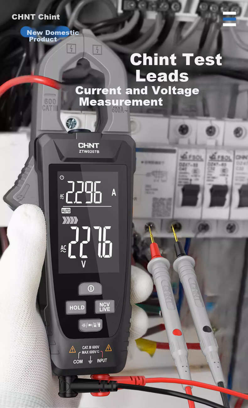 CHNT Universal Multimeter Test Leads Electric Pen Sharp Plug Steel Probe Silicone Wire Frost-Resistant Testing Pen Universal Meter Accessories 6