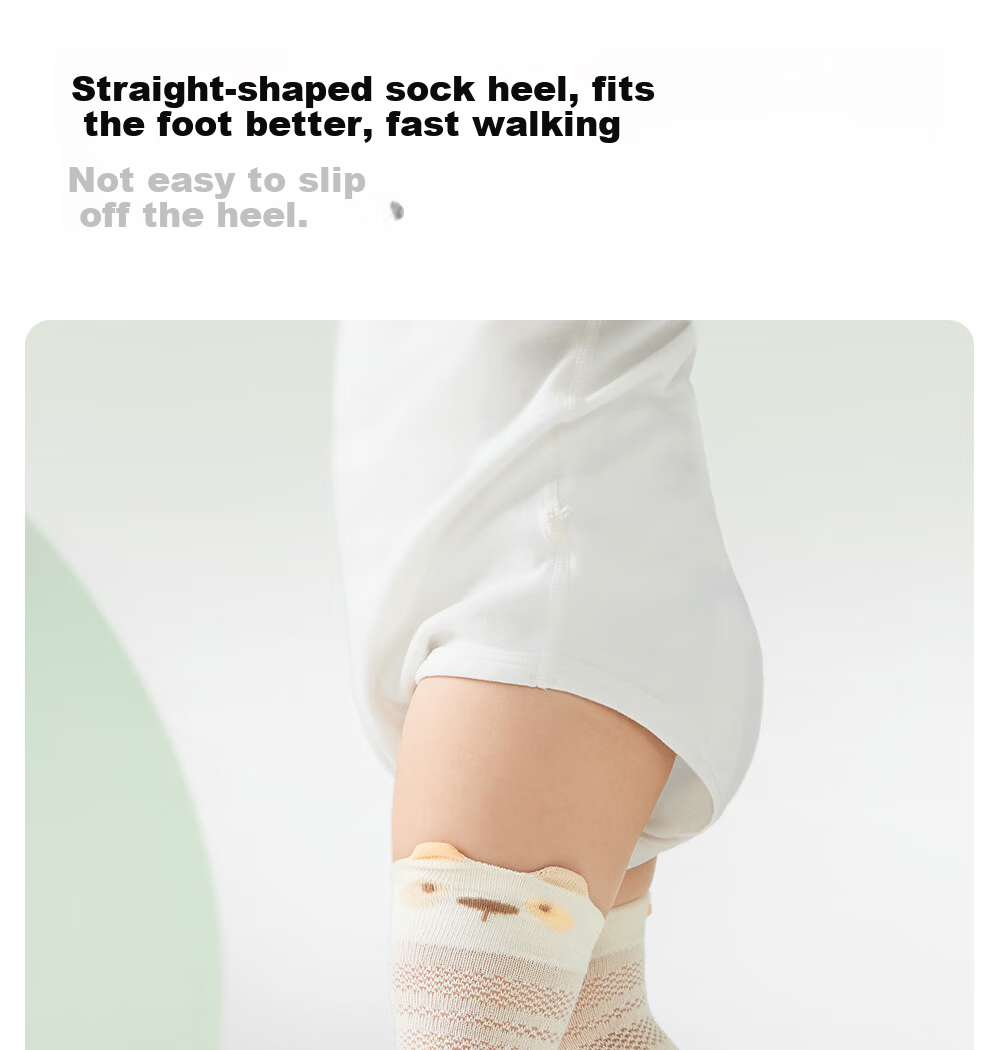 Betis Kids Socks Spring Summer Ultra-thin Newborn Baby Over-the-Knee Anti-Mosquito Mesh Breathable Long Socks 21