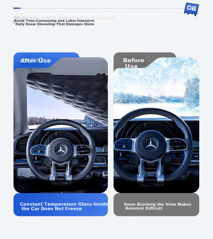 AUTOWOEL BYD Han DM-i Snow Cover Car Front Windshield Snow Shield Frost and Freeze Protection Winter Windshield Cover 21