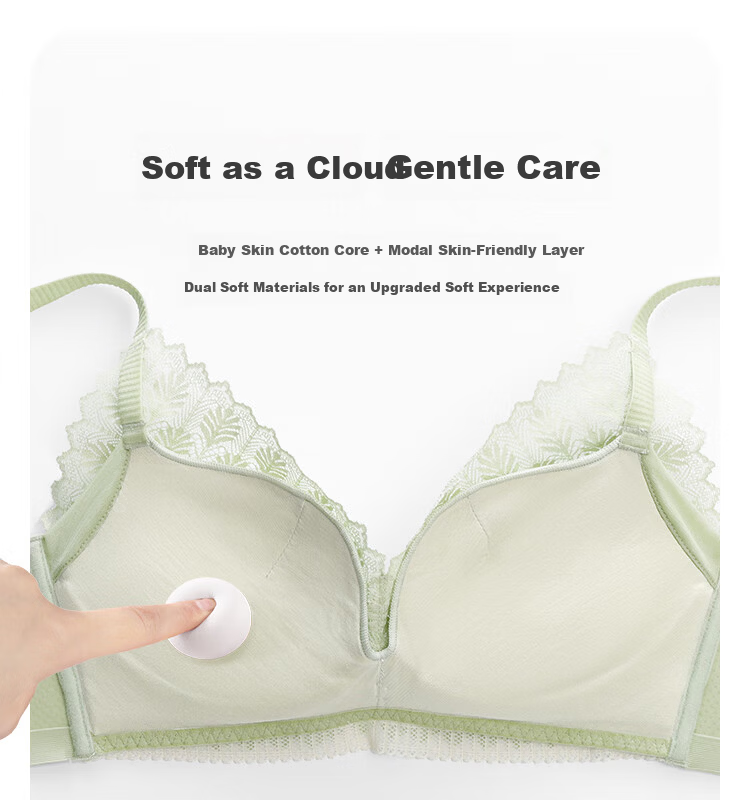 Cosmo Lady Women's Sexy Lace Comfortable Breathable Soft Gel Ring Push-Up Bra Set Gift 2B25A3 10