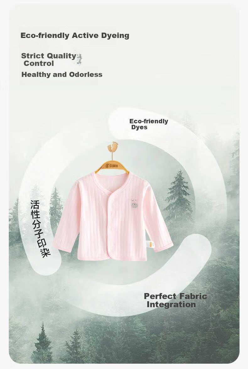Babyprints Baby Long Sleeve Baby Tops 2-Pack Unisex Cotton Soft Homewear White Blue Size 80 3