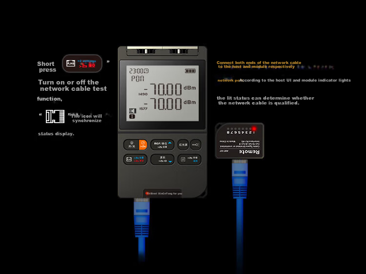 TriBrer Optical Power Meter Red Light Integrated Network Cable Tester Fiber Red Light Pen APM100T-V15 10