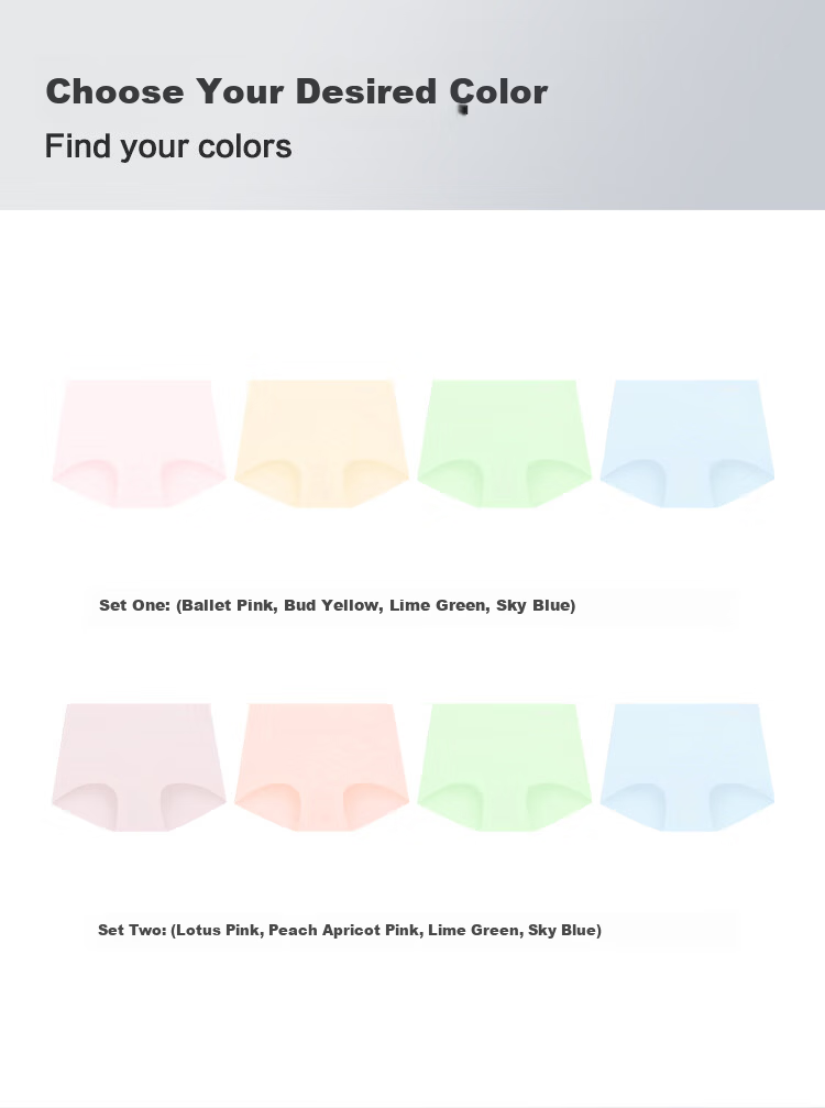 Hodo Home Women's Soft Cotton High-Waist Boyshort Underwear 7A Antibacterial Hip-Hugger 4-Pack Set 1 Size S 7