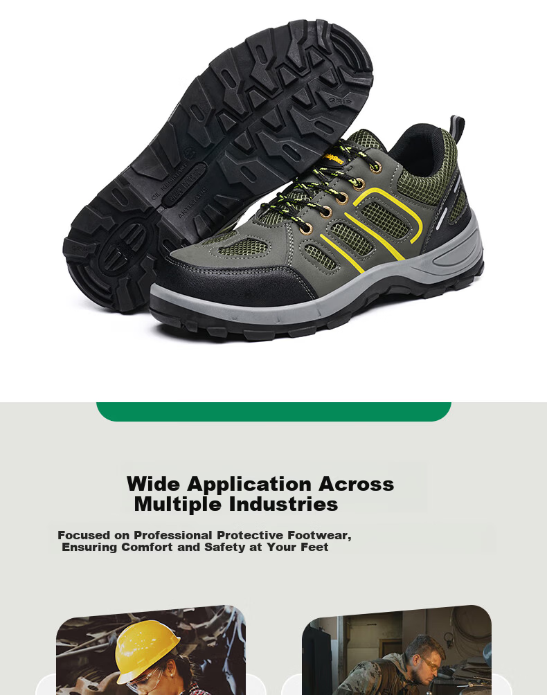 LAOGUANJIA Men's Breathable Durable Hiking Steel Toe Safety Work Shoes Anti-Smash Anti-Puncture Comfortable 551 Size 43 14