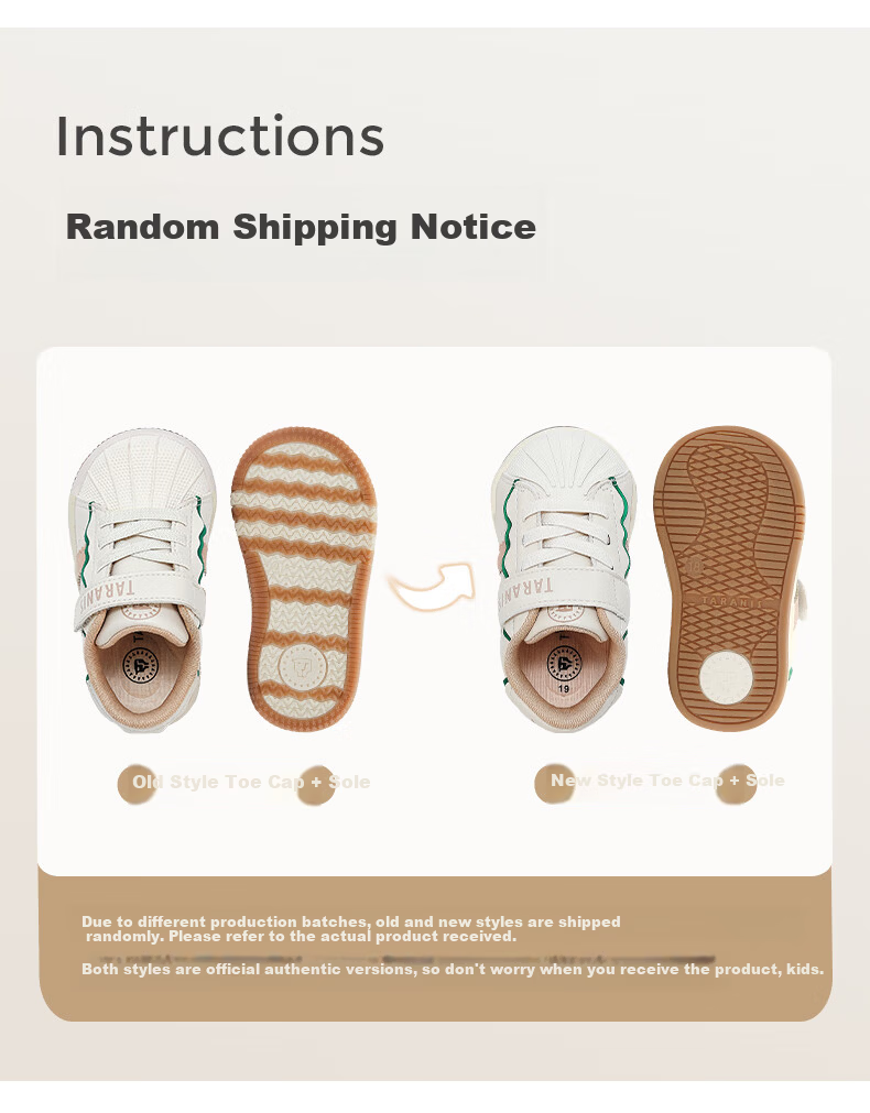 TARANIS Spring Girls' Walking Shoes, Boys' Toddler Anti-Kick Shell Toe Functional Shoes, White/apricot/green, Size 26 4