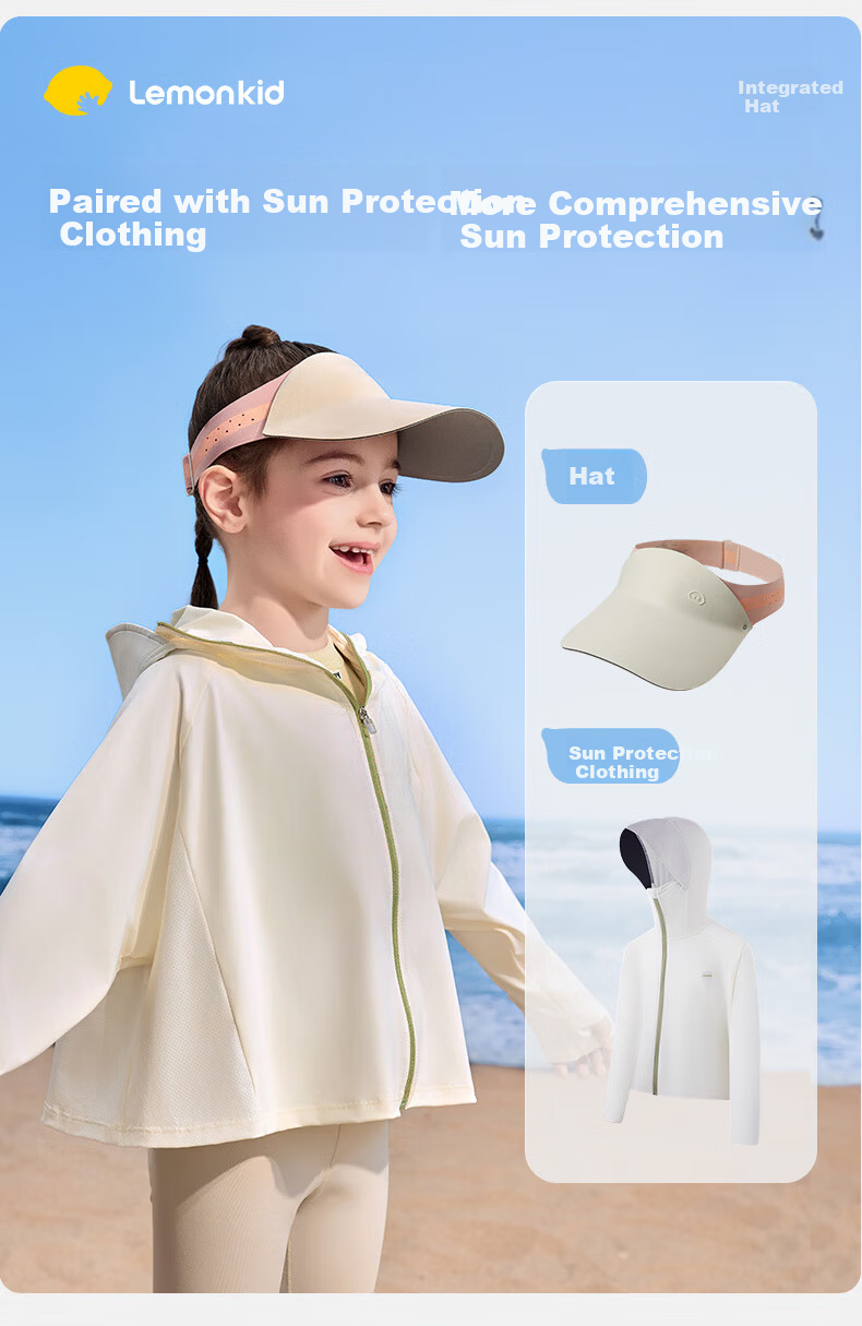 Lemon Baby Kids Sun Protection Hat Boys Girls Sports Open-Top Sun Hat Baby Child Sunshade Cap 16