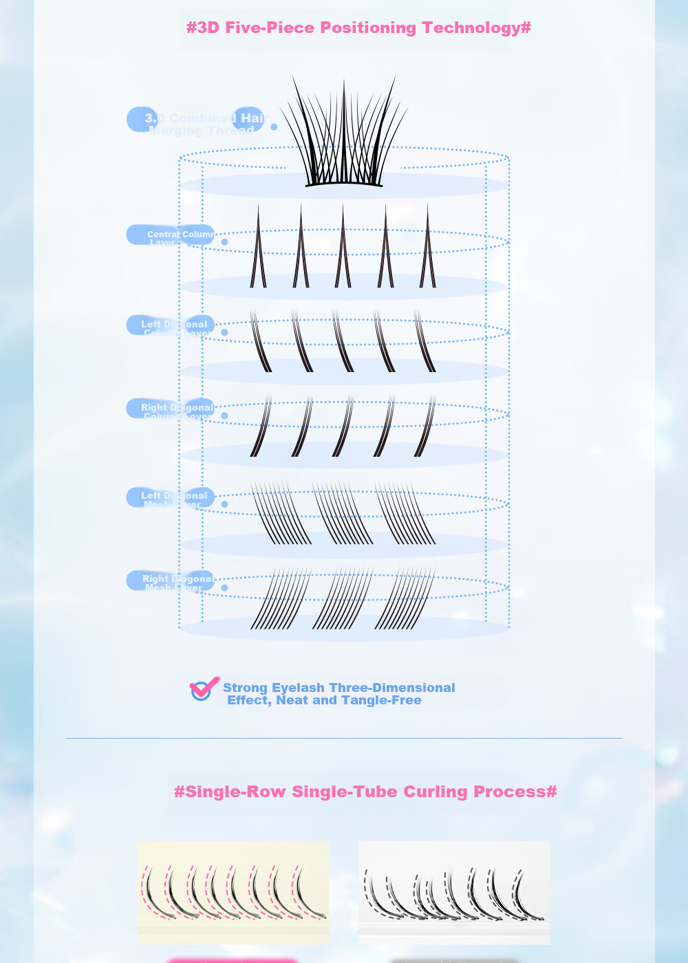 Mr. Wish Cherry Blossom Glue-Free False Eyelashes Natural Realistic Slanting Upward Black Brown Fox Style Glue-Free Cherry 9