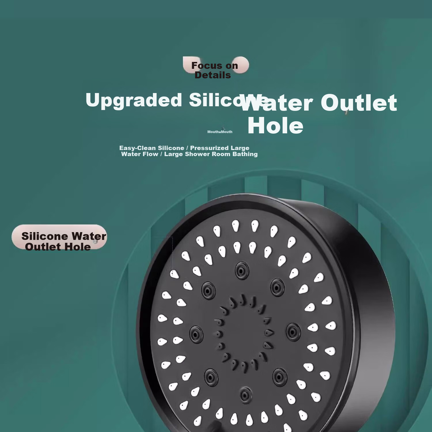 Del 28-Year Brand High-Pressure Shower Head Super Strong Water Flow Filtered Shower Head with Water Stop Function 11