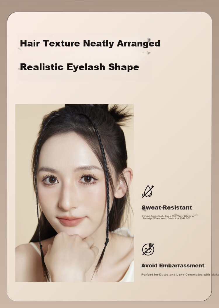UIMO Glue-Free Lower Eyelashes Thai Style False Lashes Self-Adhesive Single Cluster Soft Segmented Natural Transparent Stem 5