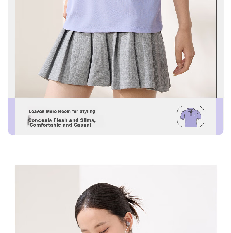 361° Women's Spring Summer Sports Polo Shirt Quick-Dry Fitness Casual Running Short Sleeve Top 662624111H-3 4