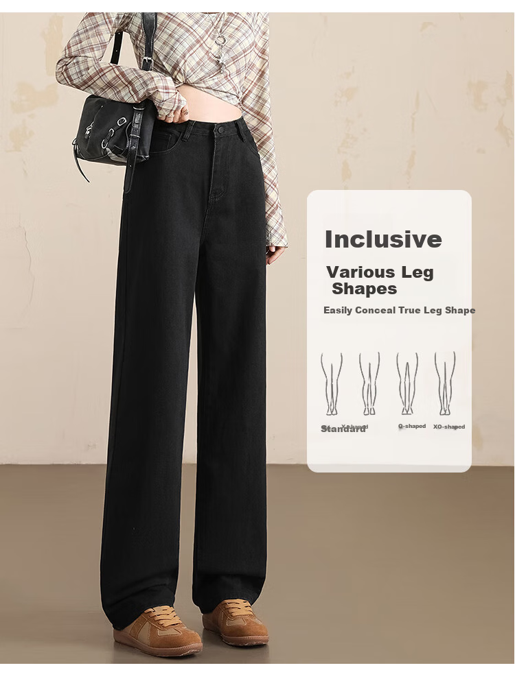 BEAUTIFUL WARDROBE Loose Straight Wide-Leg High-Waist Jeans Women's 2026 Spring Summer Versatile Slimming Fashion Pants 5