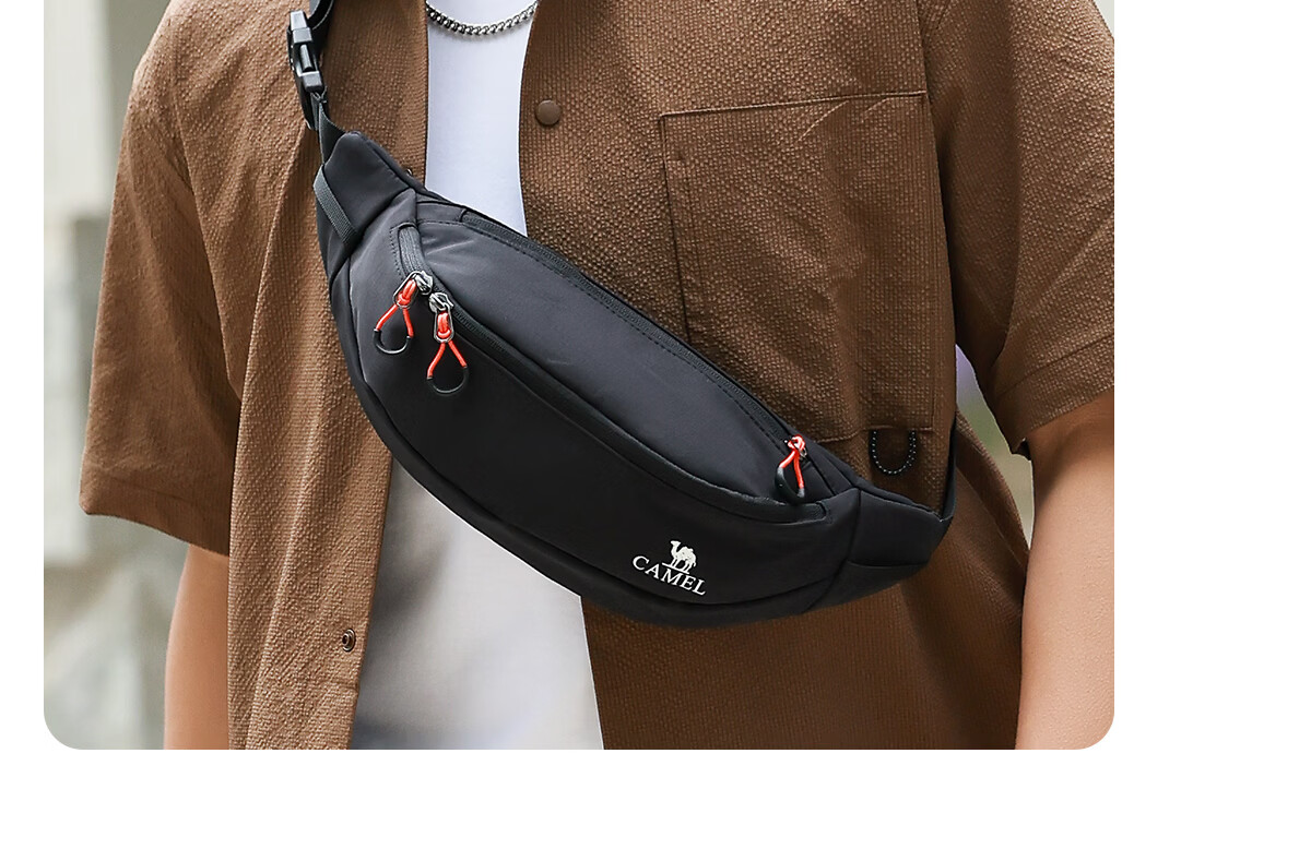 CAMEL Outdoor Multifunctional Sports Waist Bag Large Capacity Fitness Crossbody Chest Bag for Men and Women Running Phone Pouch 5034 12