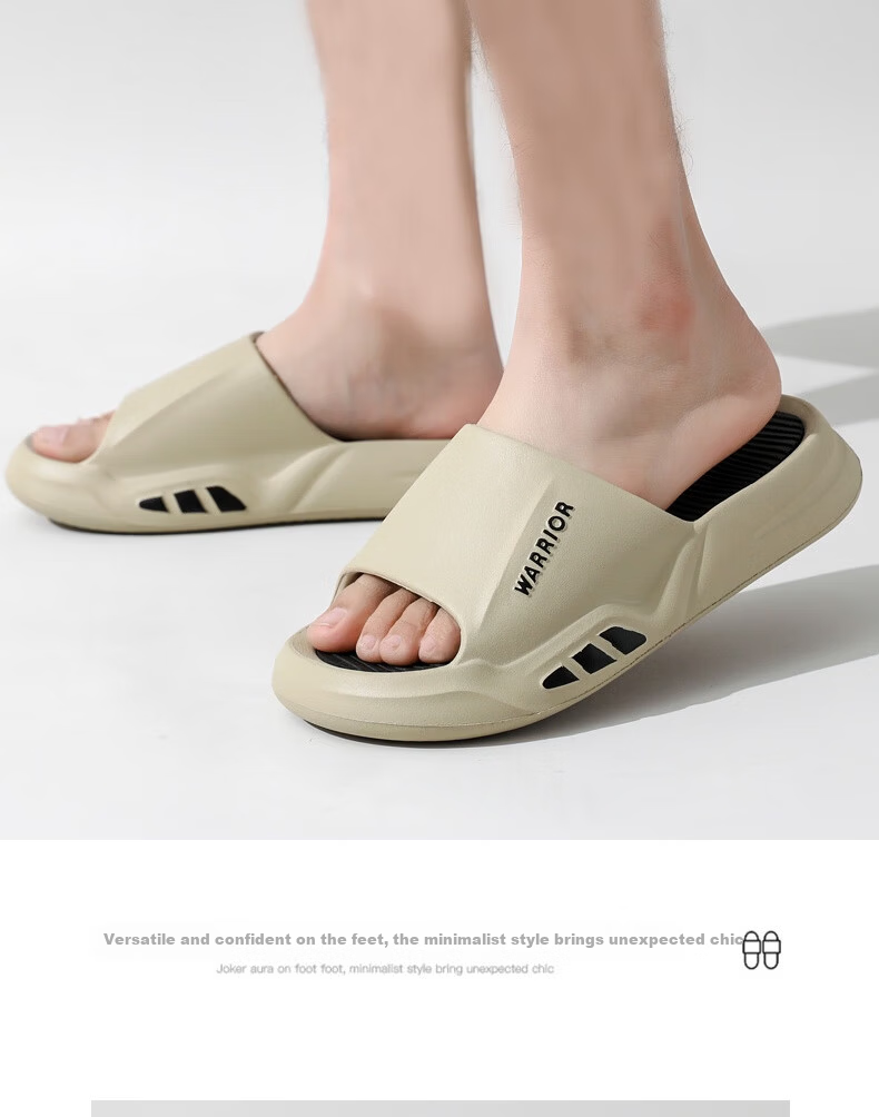 Warrior Outdoor Men's Non-Slip Home Slippers Bathroom Indoor Outdoor Sandals HL0232 White Size 40-41 10