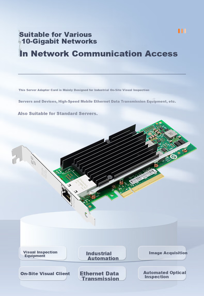 EB-LINK Intel X540 Chip PCI-E X8 10G Single Port Server Network Card X540-T1 Network Adapter 10G Copper Cable Link Aggregation Virtual Machine 7