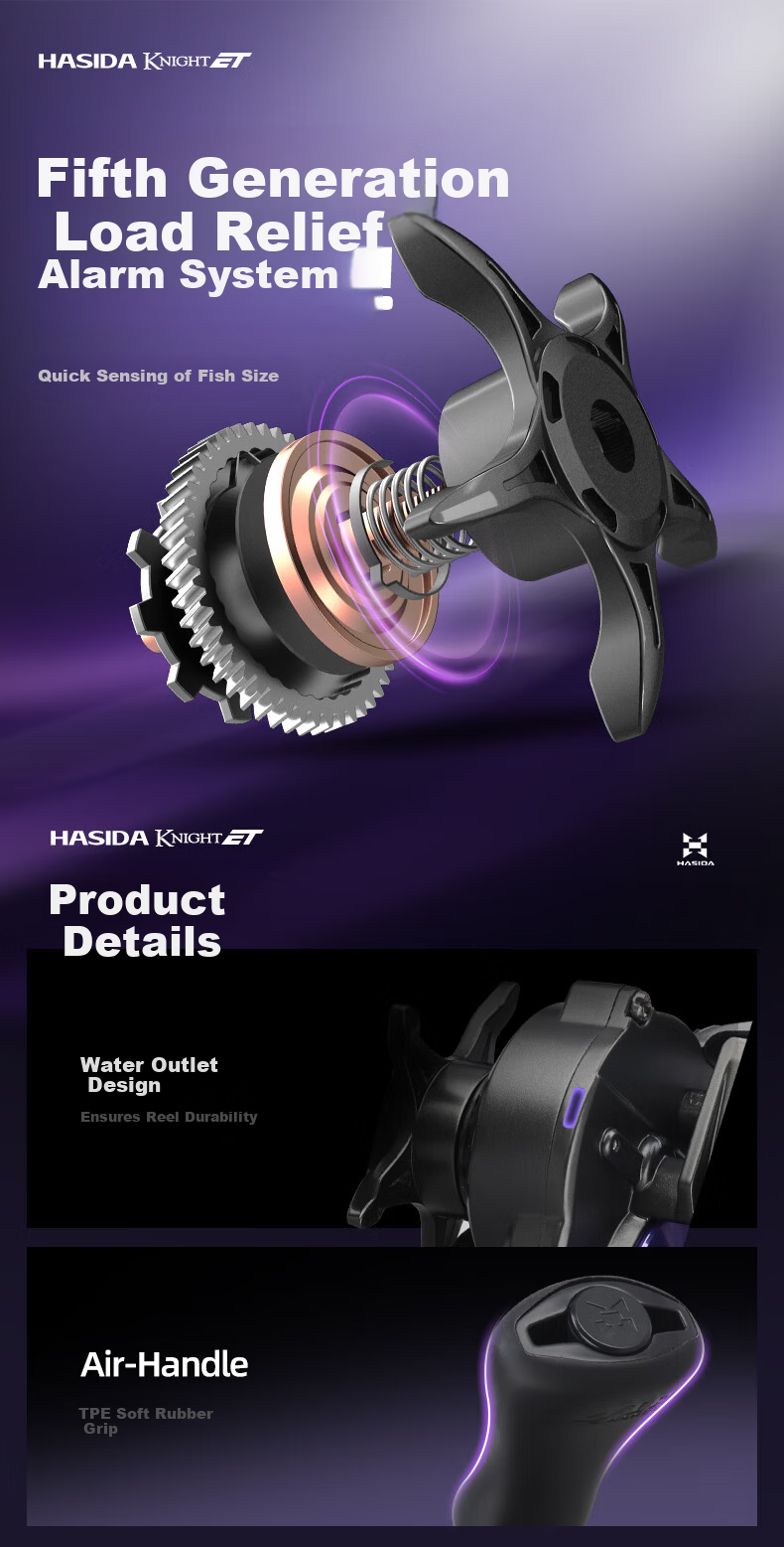 HISTAR Knight Elite Long-Distance Casting Aluminum-Magnesium Alloy Domestic Metal Ultra-Light Universal Lure Baitcasting Reel 11