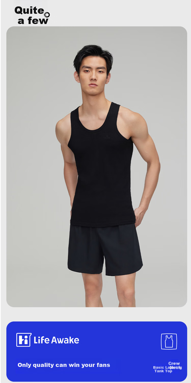 HLA Men’s Cotton Sleeveless Vest, Breathable Basic Thin Undershirt, 2-Pack 6