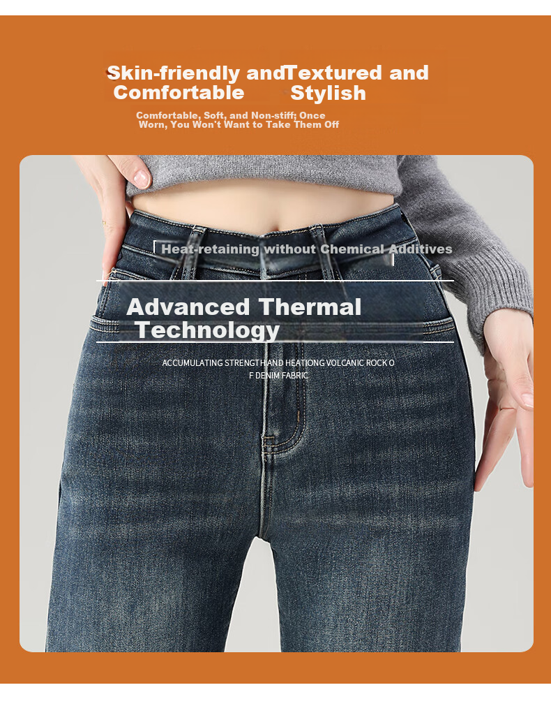 Jeanswest Women's Summer Trendy Straight-Leg Stretch Slim Fit Blue-Grey Cigarette Pants XL 3