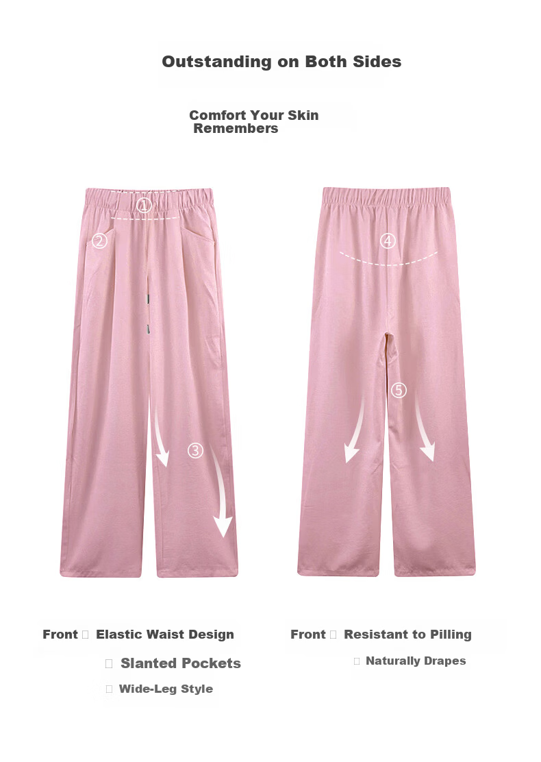LangSha Lazy Wide-Leg Pants for Women, Spring/summer 2025, Milk Foam Yamamoto Pants, High-Waisted Draping Casual Loose Straight-Leg Trousers for Wome 12