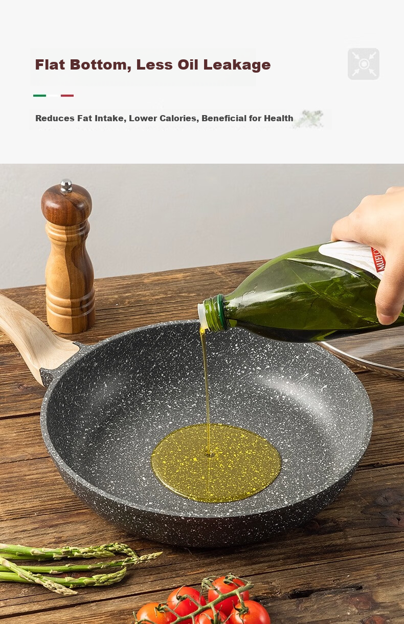 Carrot Maifan Stone Non-Stick Frying Pan Steak Skillet Titanium Home Use Small Egg Pan Induction Cooker 26cm Without Lid 9