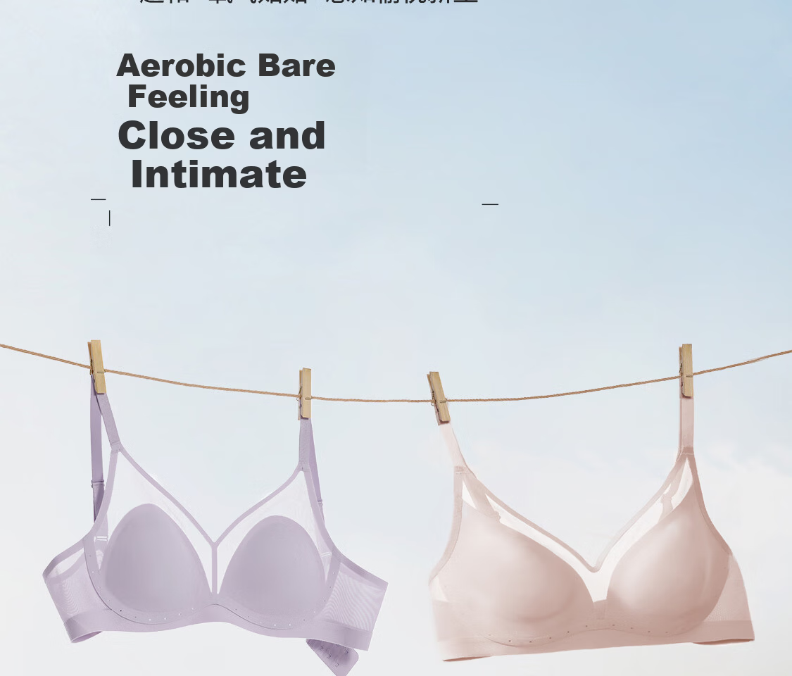 Aimer Oxygen Patch Lightweight Breathable Wire-Free Large Bust Minimizing Soft Support Bra 4