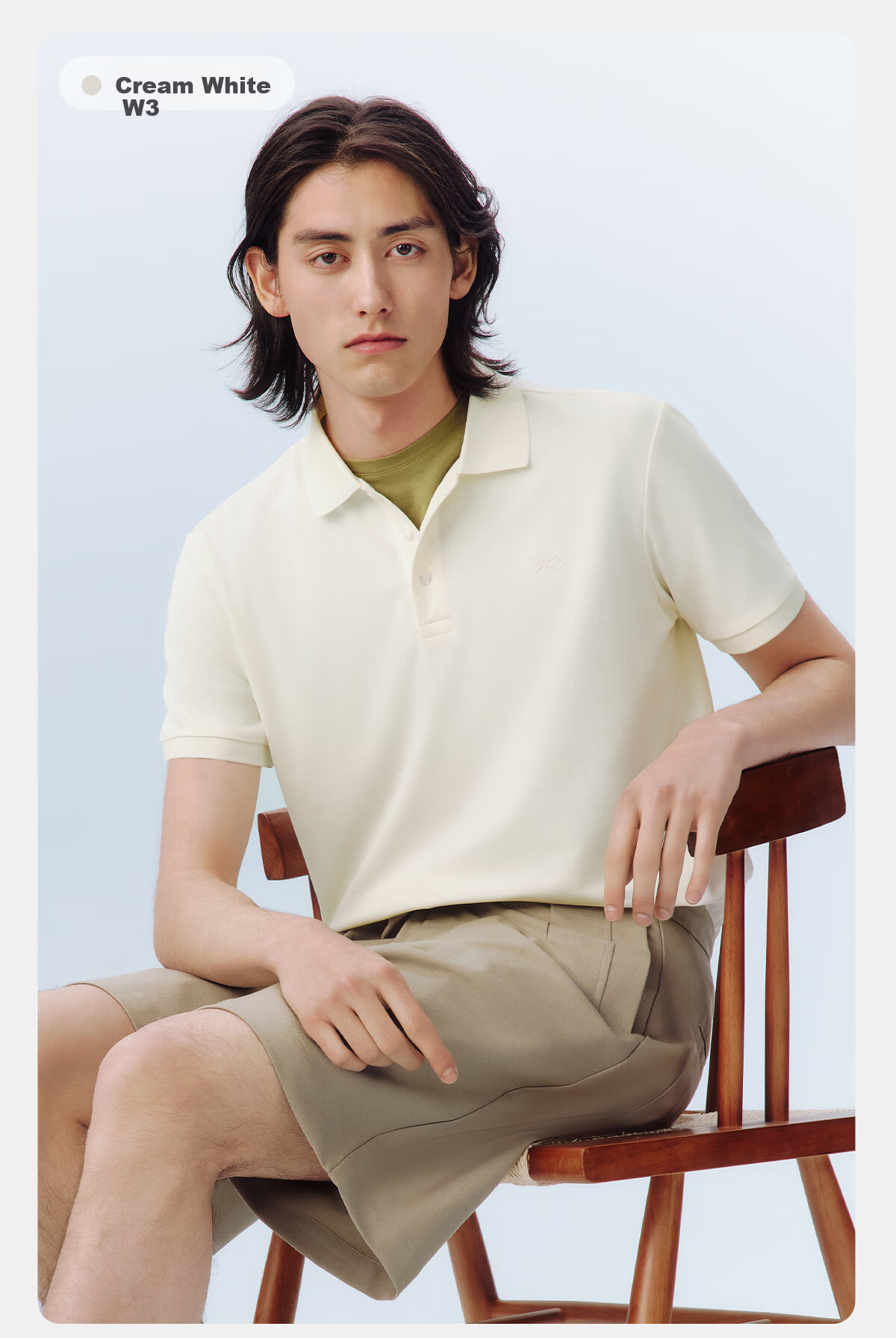 Hongdou Ice Cream Men's Short Sleeve Polo Shirt Summer Cool Moisture-Wicking Quick-Dry Collared T-Shirt 20