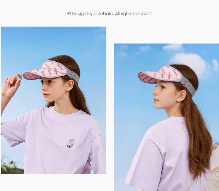 BALABALA Kids Summer Open-Top Hat Unisex Color-Block Sun Protection Comfortable Lightweight Outdoor Cap 209225160201 22