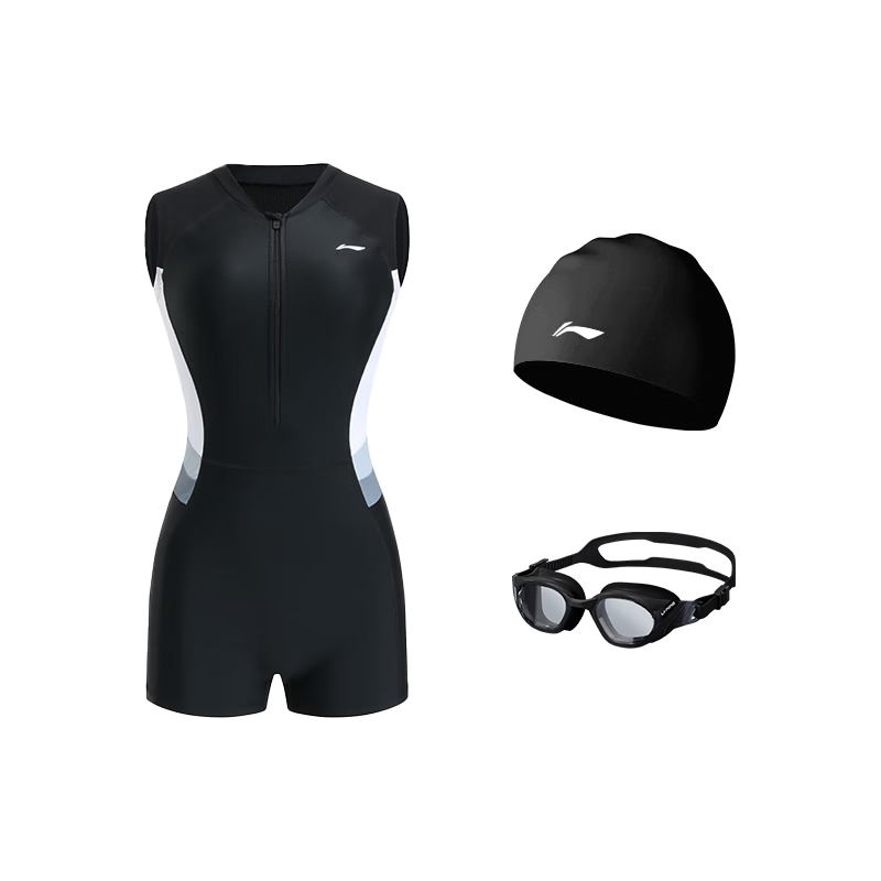 LI-NING Women's Premium 2026 New Professional Racing Swimsuit Spa Swimwear Three-Piece Set