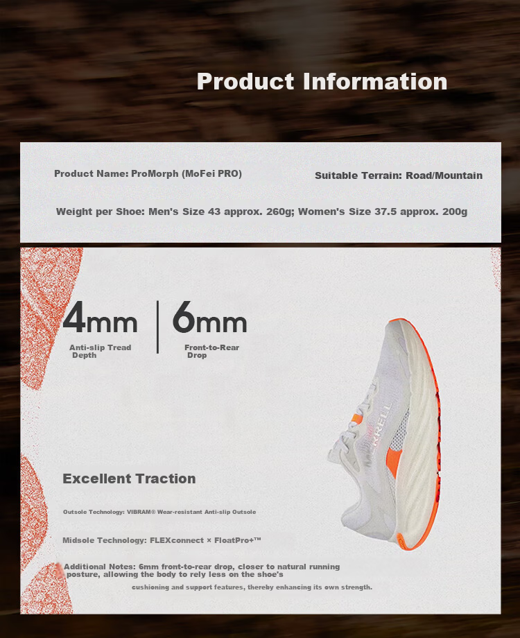 Merrell ProMorph Outdoor All-Terrain Running Shoes Lightweight Durable Trail Running Shoes J579 Khaki Size 43 Men Women 15