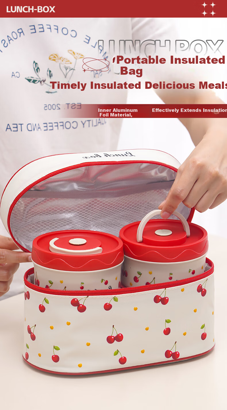 PAKCHOICE Insulated Lunch Box for Office Workers, 316 Stainless Steel Microwaveable Multi-layer Portable Bento Box for Students 6