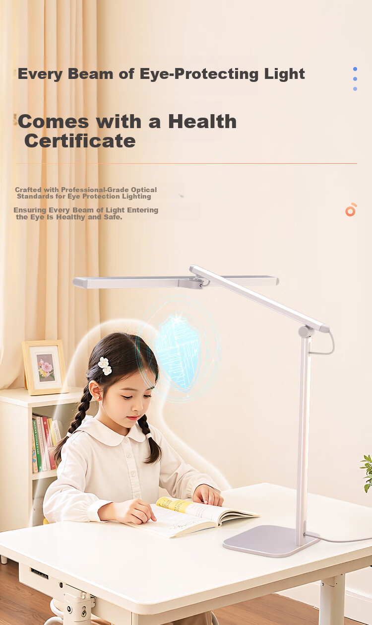 Haishibao National AA Grade Children's Eye Protection Lamp Student Study Anti-Blue Light Anti-Myopia Full Spectrum Dormitory Desk Lamp L3 22