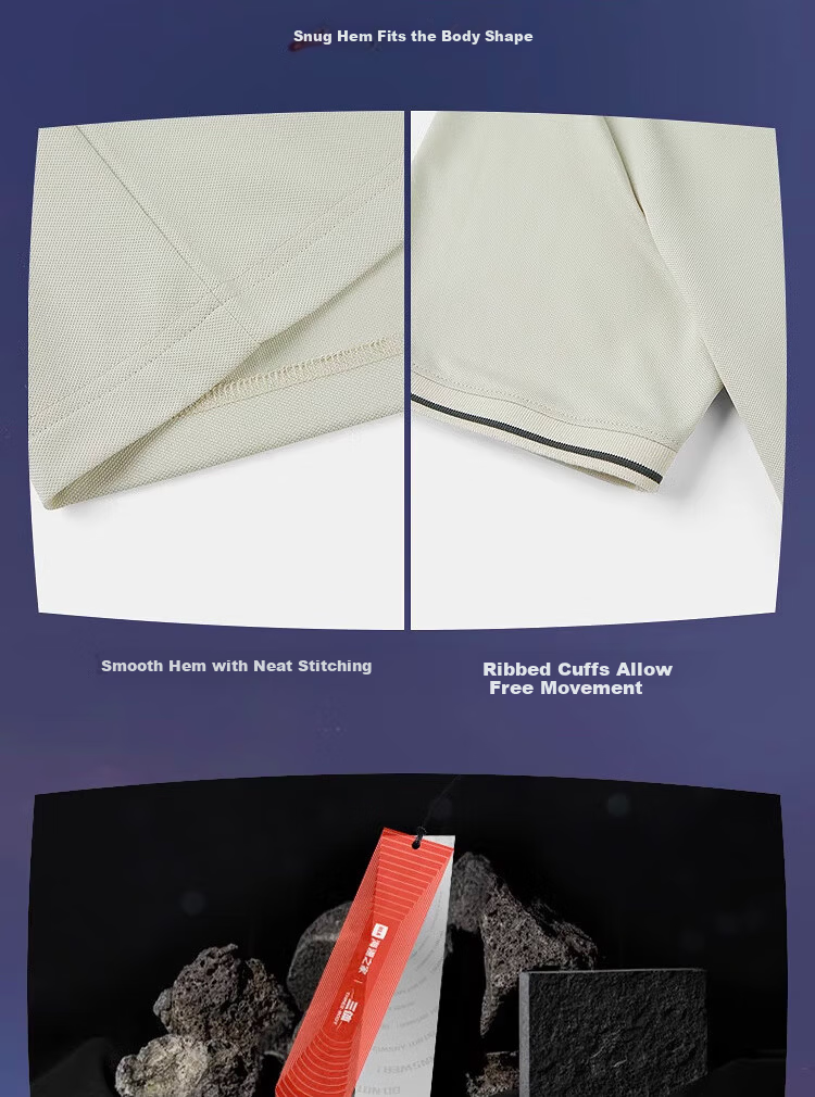 HLA Short-Sleeve Polo Shirt for Men, Three-Body Collaboration Series, Cool-Feeling Short-Sleeve Shirt for Men in Summer 26